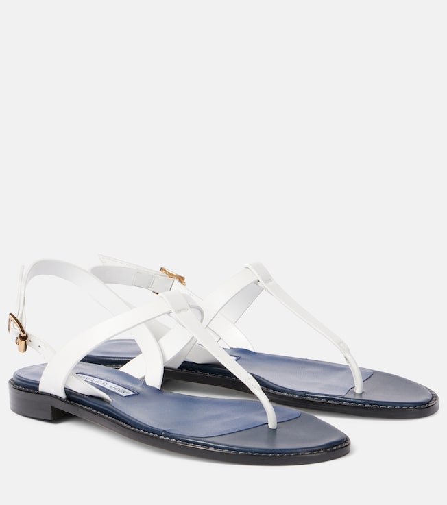 Hata leather thong sandals | Manolo Blahnik