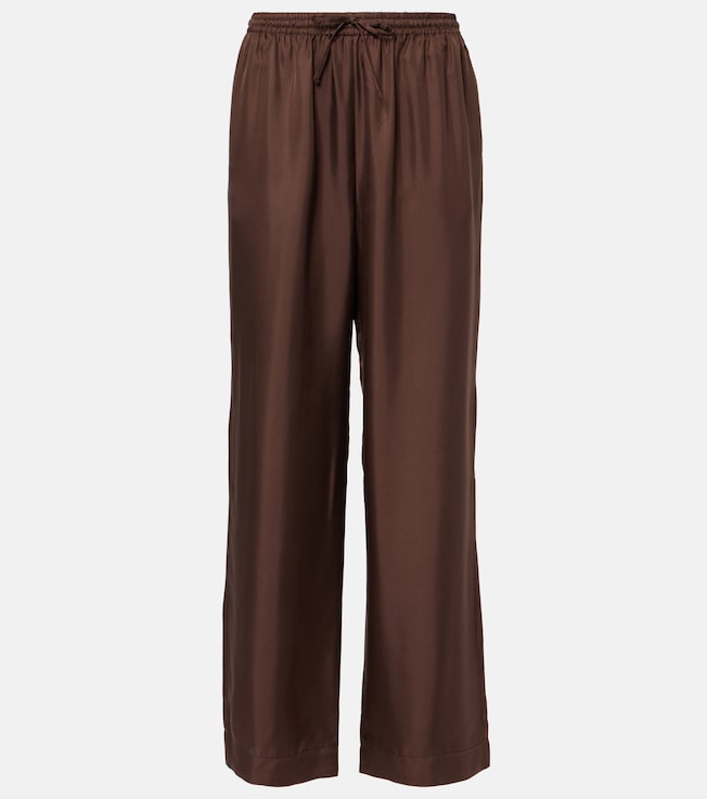 Aurelia high-rise crêpe wide-leg pants | Asceno