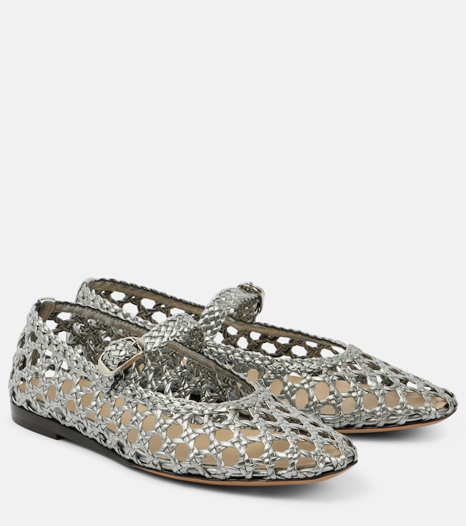 Woven leather Mary Jane flats | Le Monde Béryl