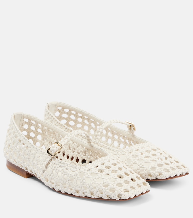 Paris woven leather ballet flats | Souliers Martinez