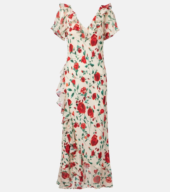 Clementina silk crêpe de chine maxi dress | Rixo