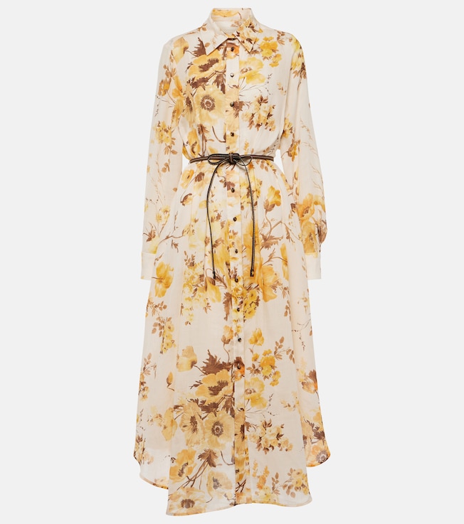 Ottie floral ramie shirt dress | Zimmermann