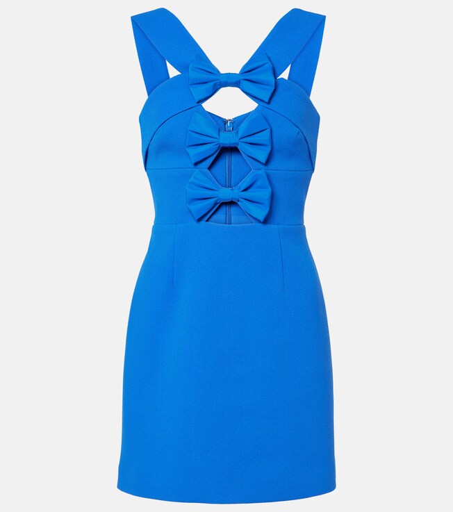 Antonella bow-detail taffeta minidress | Rebecca Vallance