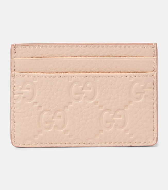 GG debossed leather card holder | Gucci