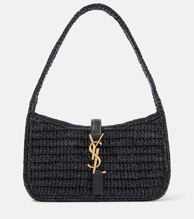 Le 5 à 7 Mini raffia shoulder bag | Saint Laurent