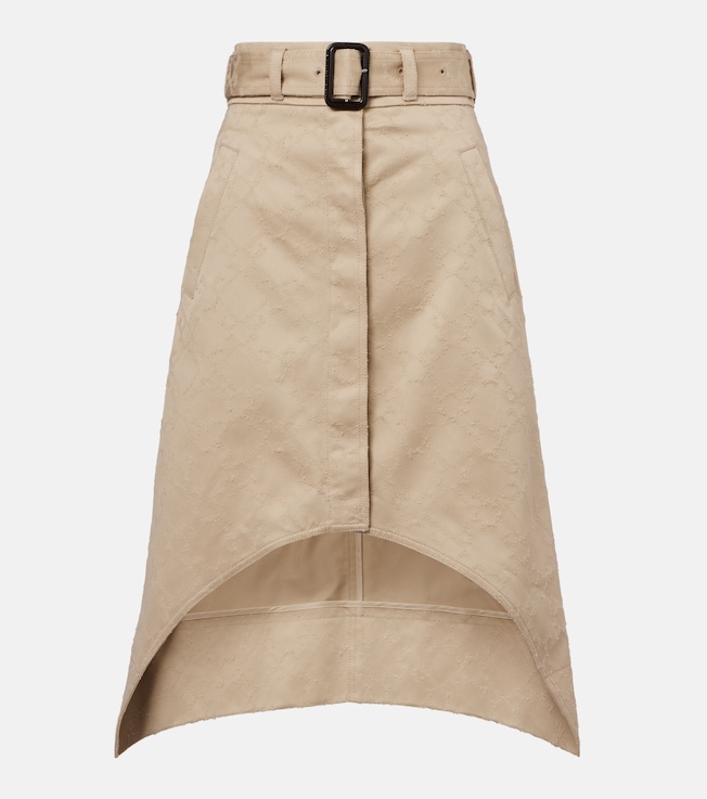 Monogram 72 cotton twill midi skirt | Givenchy