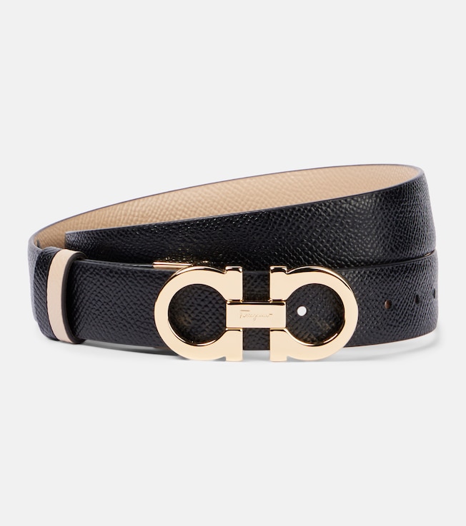 Reversible Gancini leather belt | Ferragamo
