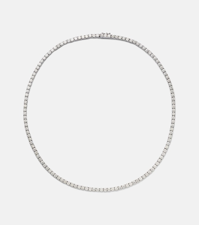 Hepburn 18kt white gold choker with diamonds | Anita Ko