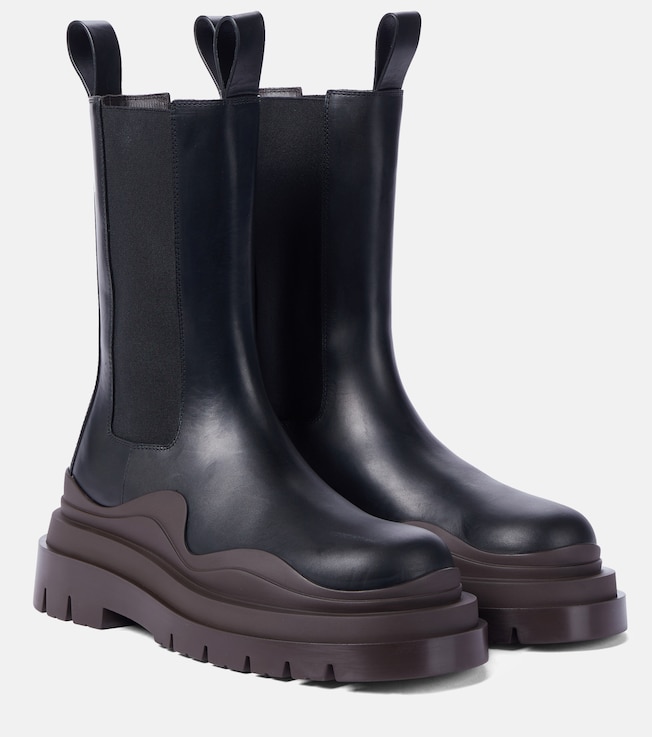 Tire leather ankle boots | Bottega Veneta