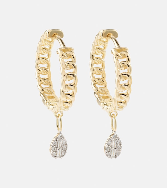 10kt gold earrings with diamonds | Stone and Strand