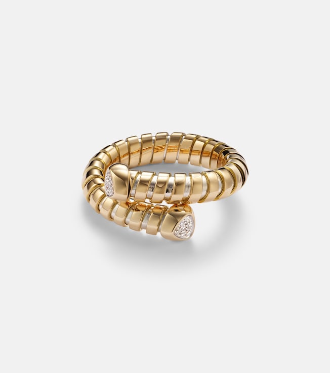 Trisolina 18kt gold ring with diamonds | Marina B