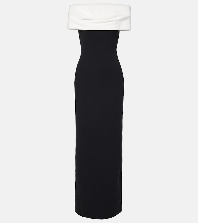 Eva colorblocked crêpe gown | Solace London