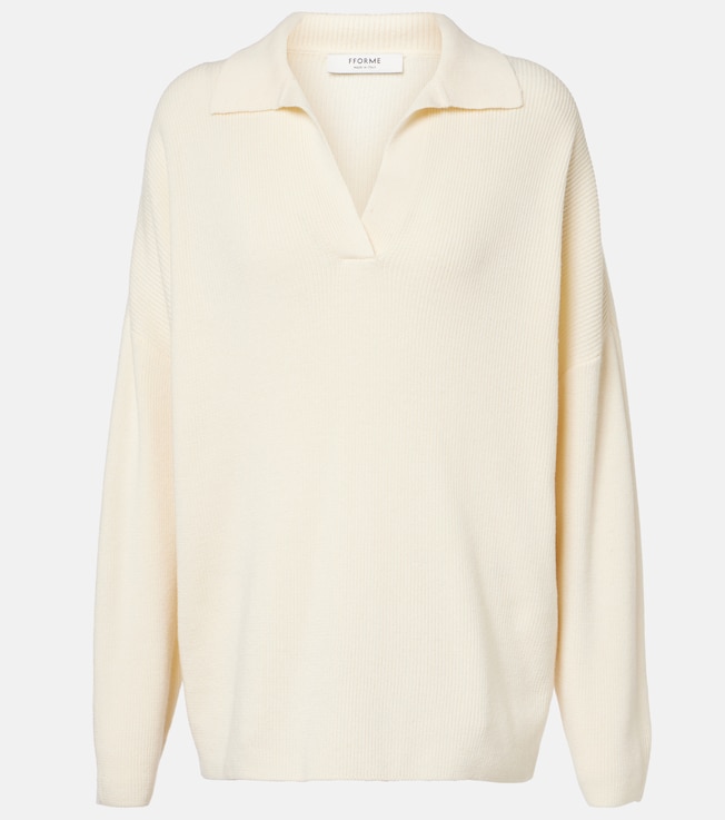 Louise wool and cashmere polo sweater | Fforme