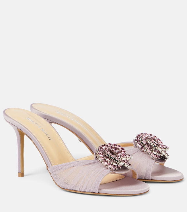Galaxy 85 embellished tulle mules | Mach & Mach