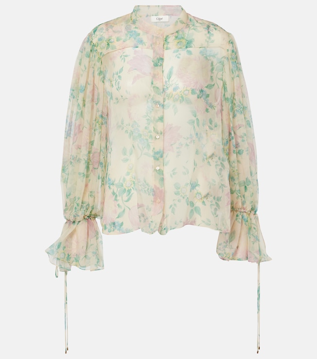 Sheer silk top | Chloé