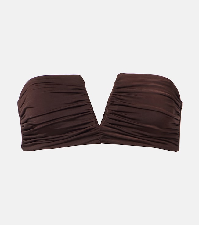 Clara ruched bandeau bikini top | Jade Swim