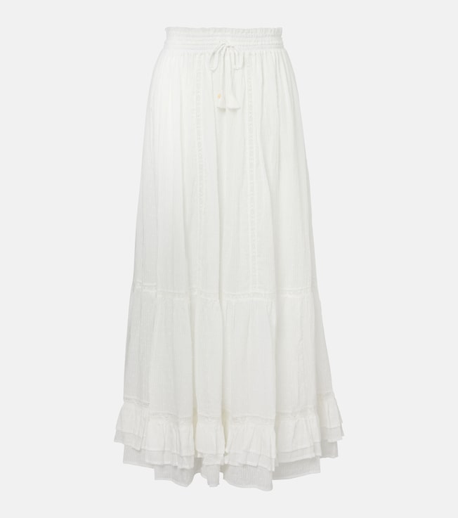 Clara cotton maxi skirt | Poupette St Barth