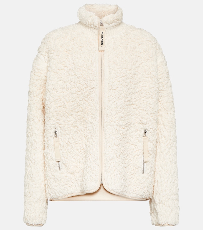 Faux fur-trimmed cotton jacket | Jil Sander