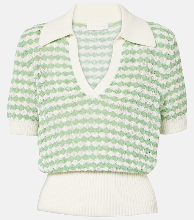 Everley knitted cotton-blend polo shirt  | Zimmermann