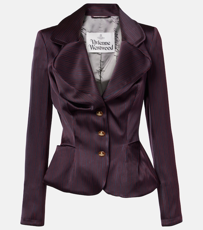Orb striped ruffled jacquard blazer  | Vivienne Westwood