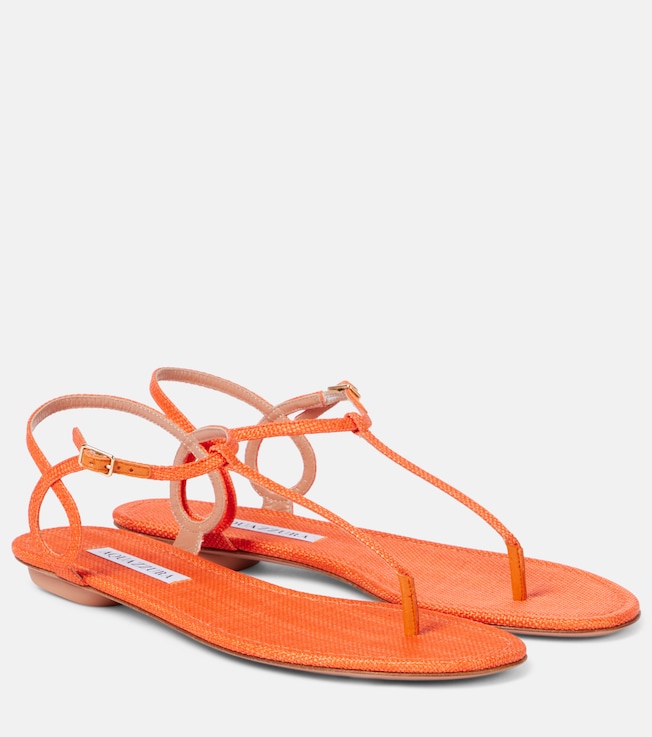Almost Bare raffia-effect sandals | Aquazzura