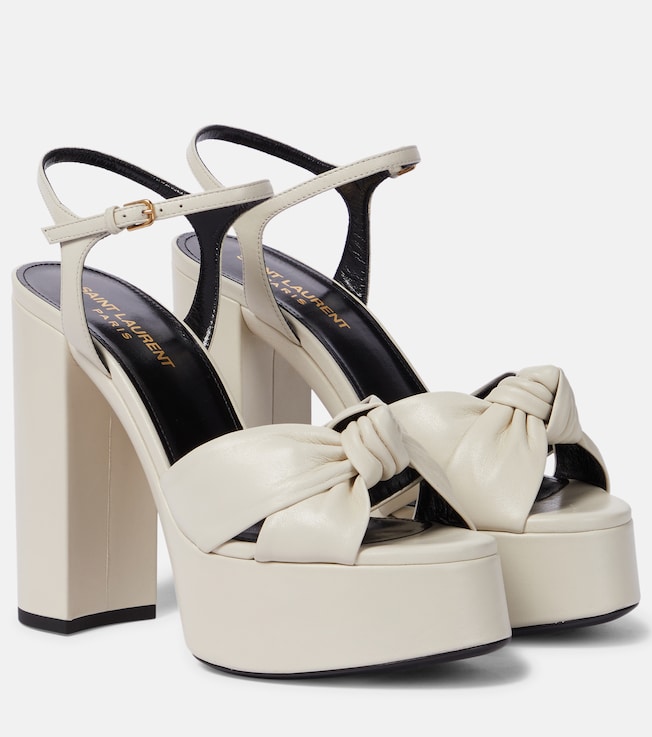 Bianca 125 leather platform sandals | Saint Laurent