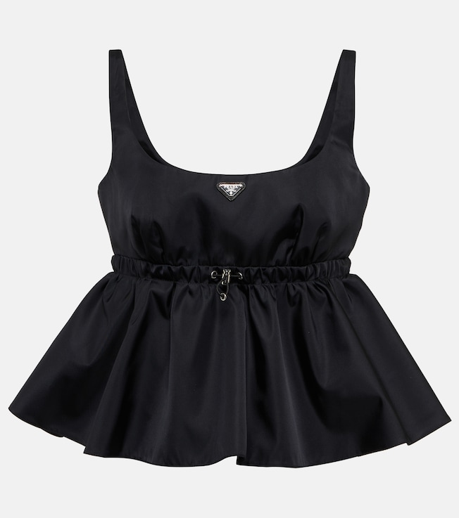 Logo peplum top | Prada