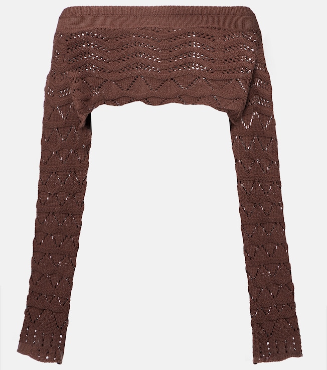 Helena crochet cotton-blend crop top | Bananhot
