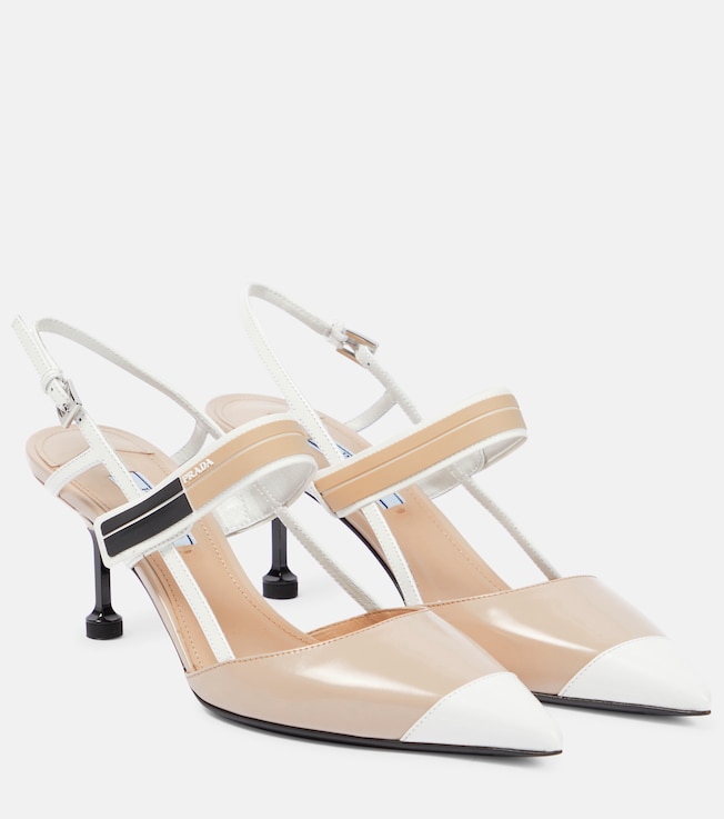 Leather slingback pumps | Prada