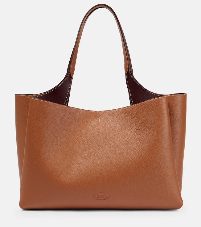 Medium leather tote bag | Tod's