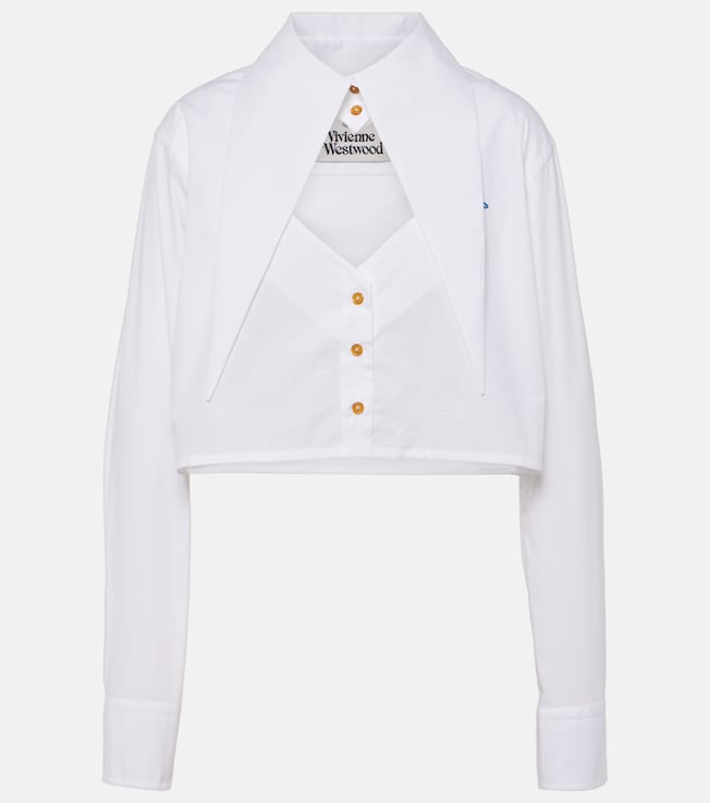 Cut-off Heart cropped cotton shirt | Vivienne Westwood
