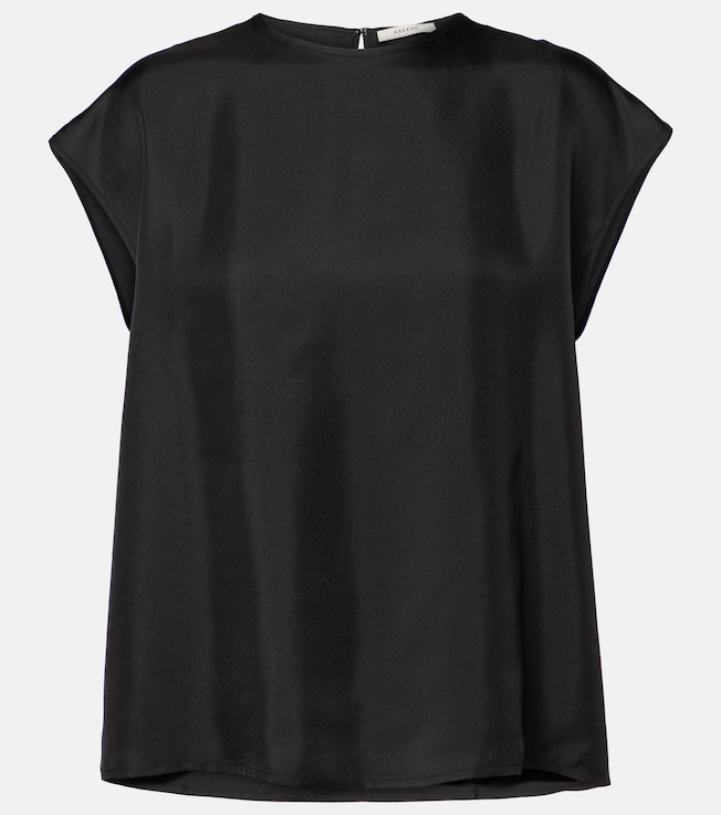 Dasha silk twill top | Asceno