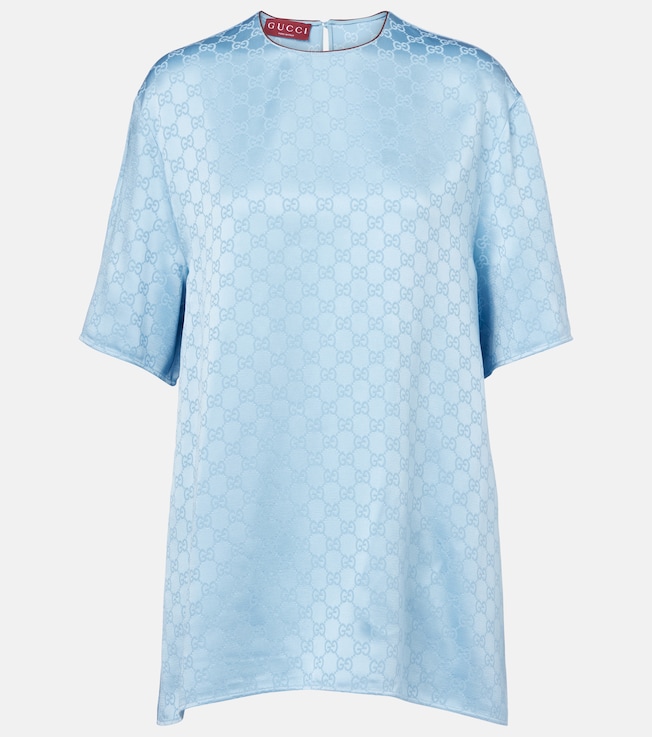 GG oversized satin top | Gucci