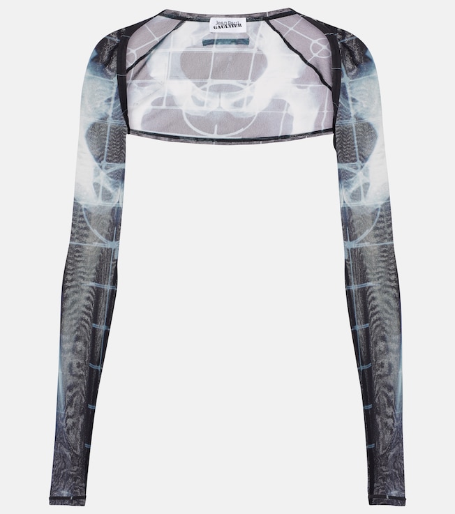 The Black Squeletor semi-sheer mesh shrug | Jean Paul Gaultier