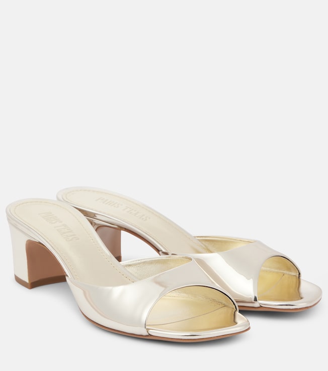 Lara 50 metallic leather mules | Paris Texas