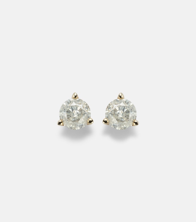 14kt gold earrings with diamonds | Stone and Strand
