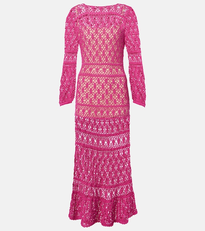Jennifer cotton crochet maxi dress | Anna Kosturova