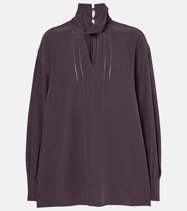Rivoli silk crêpe de chine blouse | Joseph