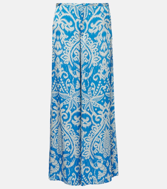 Clea high-rise printed wide-leg pants | Poupette St Barth
