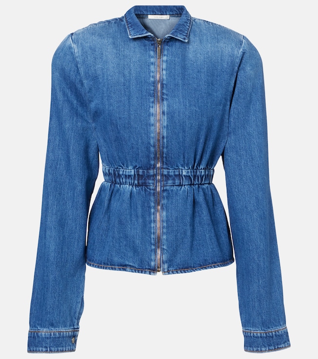 Gathered denim jacket | Nensi Dojaka