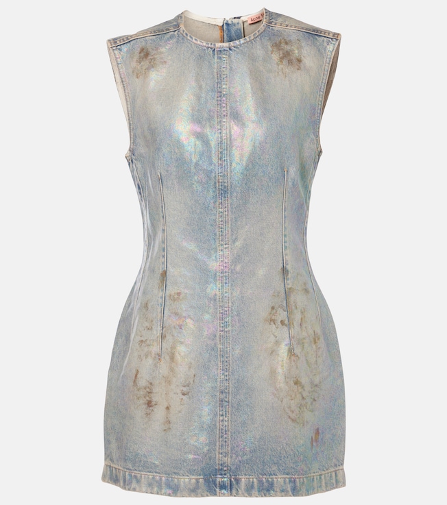 Coated denim twill minidress | Acne Studios