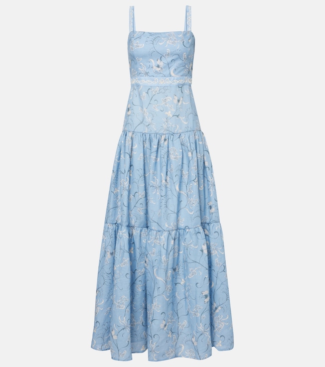 Lima Lymanopoda appliqué cotton maxi dress | Agua by Agua Bendita