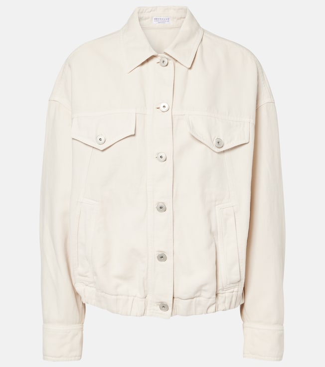 Monili beaded cotton and linen jacket | Brunello Cucinelli
