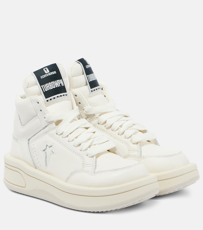 x Converse Turbowpn leather high-top sneakers | Rick Owens