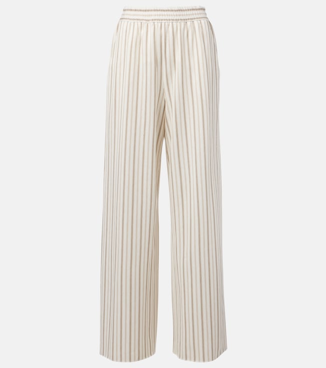 Louvre cotton and linen wide-leg pants | Max Mara