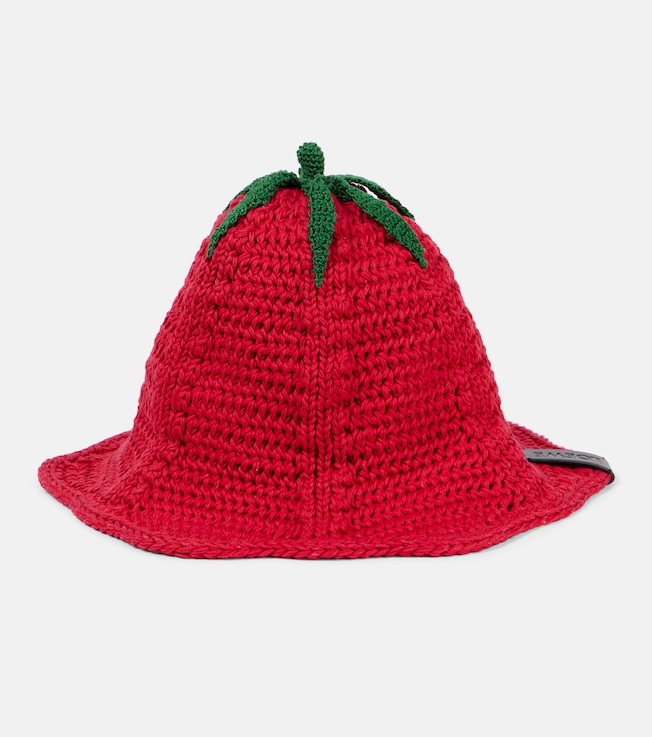 Tomato crochet cotton bucket hat | Loewe