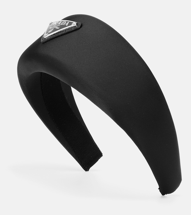 Logo-embellished satin headband | Prada