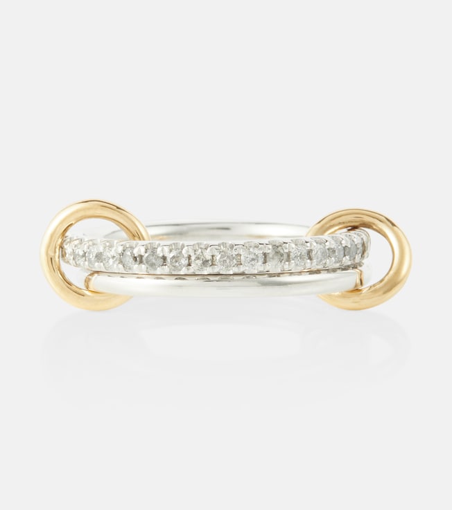 Marigold sterling silver and 18kt gold ring with diamonds | Spinelli Kilcollin