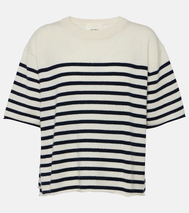 Cila striped cashmere T-shirt  | Lisa Yang