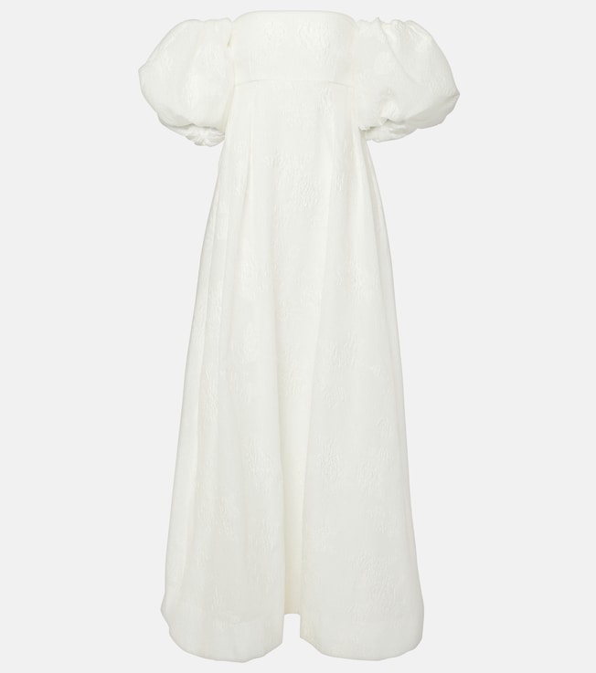 Matchmaker puff-sleeve off-shoulder gown | Rebecca Vallance